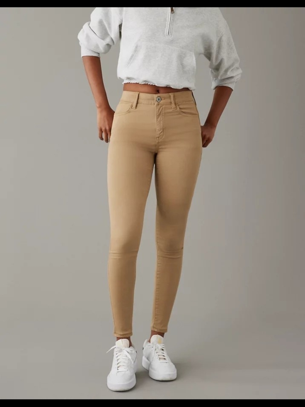American Eagle Outfitters Women's High-Rise Skinny Jeggings in Khaki